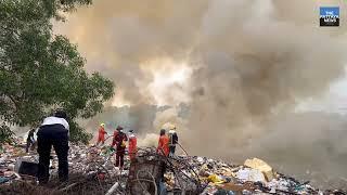 Fire at Nongprue Dump Alarms Locals