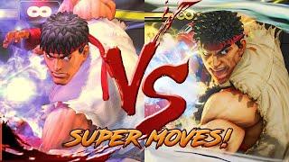 SFIV vs SFV:AE - SUPER / ULTRA Moves Comparison! (2019)