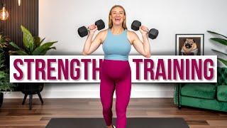 40 minute Full Body Traditional Strength Training | Dumbbell ONLY workout for building muscle!