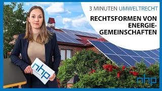 Rechtsformen von Energiegemeinschaften I NHP Rechtsanwälte