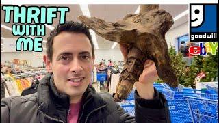 Thrift with me Goodwill DID i Find TIFFANY! Sourcing RESELL eBay FULL-TIME Selling PROFIT how to