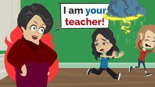 Nora has a NEW TEACHER | Easy English conversation practice | Nora English