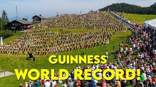 Alphorn Guiness WORLD RECORD Switzerland 2024 Klewenalp