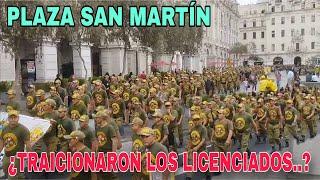 LICENCIADOS EN LA PLAZA SAN MARTÍN SON RECHAZAD0S LIMA PERÚ