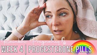 Week 4 Pregnancy Diary Update | Progesterone Pills | Rainbow Baby Pregnancy