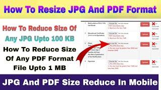 How To Reduce Size Of Any JPG And PDf File Upto 100KB In Kannada | Head Constable Document Resize