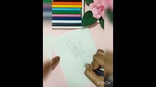 #youtubeshorts #easy Mickey  mouse cute draw for beginners #Shi'sArts