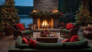 Christmas Instrumental Relaxing Music 2025  Sweet Jazz Playlist In Cozy Fireplace Lounge To Unwind