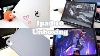 apple ipad 10th generation unboxing | rus/eng sub | genshin test  (ﾉ◕ヮ◕)ﾉ*:･ﾟ