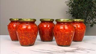 I make this sweet spicy️ sauce every year. Everyone eats it with spoon so tasty!  Homemade adjika