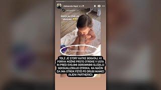 Picijevo mnjene na Katko ki je tiščala stopala v usta otroku (Instagram story)