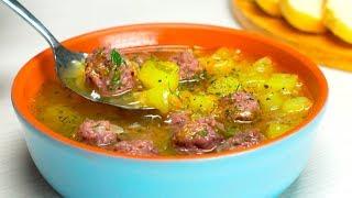 Tasty soup with meat-balls in half an hour. Recipe by Always Yummy!