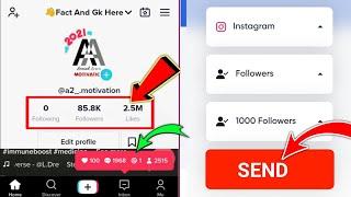 🟡Get Free 10k Likes ️ Followers In 5 Minutes|| Free Tiktok Followers Hack 2024 ||