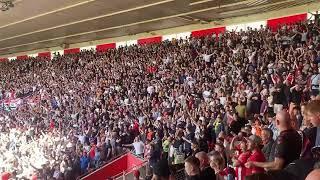 Manchester United fans singing Twenty times chants. Southampton 0-1 Manchester United. 27.08.22