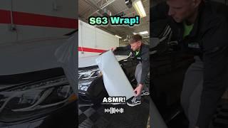 Mercedes-Benz S63 Wrapped in satin silver metallic! #asmr #asmrsounds #wrap #carwrap #satisfying