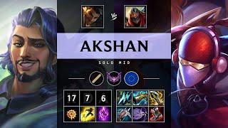 Akshan Mid vs Zed: Triple Kill, Godlike - EUW Master Patch 14.23