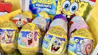 ASMR SpongeBob eggs SURPRISES Oddly Satisfying Unboxing Video