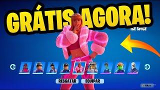 *SKINS GRÁTIS* PARA TODOS AGORA no FORTNITE! RESGATE AGORA AS NOVAS SKINS de CANTORES e RECOMPENSAS!