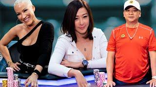 Johnny Chan, Ebony Kenney & Kitty Kuo Play Action Cash Game [Poker Highlights]  Live at the Bike!