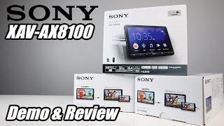 NEW! Sony XAV-AX8100 Floating Panel Car Stereo Reciever. Full Review, Unboxing and Demo.