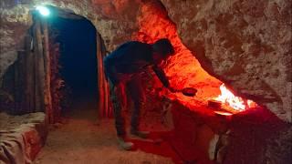 Build underground shelter for living - Camping in survival dugout, nature documentary, diy, asmr