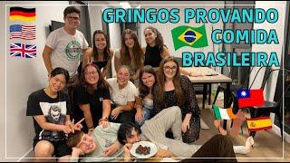 Nossos amigos GRINGOS provando e reagindo à COMIDA BRASILEIRA: coxinha, paçoca, pastel e mais!