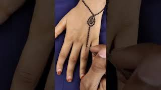 girlish JEWELLERY MEHANDI design for hand|| easy mehndi design  #shorts