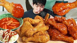 Korean Chicken! Spicy Seasoning, Fried Chicken MUKBANG REALSOUND ASMR EATINGSHOW