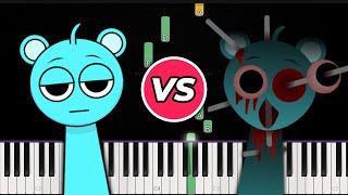 Normal vs Horror Sprunki Sounds  Piano Tutorial