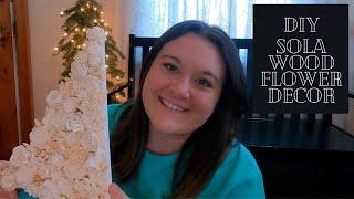 DIY Wood Flower Tree || Sola Wood Flowers Collaboration!! || Glam || Natural Winter Decor