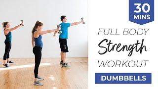 30-Minute Strength Circuit Workout (Full Body, Dumbbells)