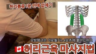 캐나다 마사지 테라피스트가 알려주는 오래앉아있는 학생, 직장인, 주부, 회사원에게 필요한 허리 마사지 하는법 꿀팁 [Able Wellness/Vancouver/Canada]