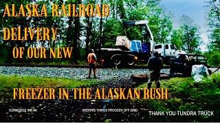 Unveiling Alaska's Hidden Transport: Off-Grid Freezer Delivery by Alaska Railroads Tundra Truck