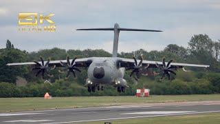 Airbus A400M German Air Force Luftwaffe 54+23 arrival at RAF Fairford RIAT 2024 AirShow #military