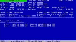 E6600 Memtest86+ 5.01 Single Thread