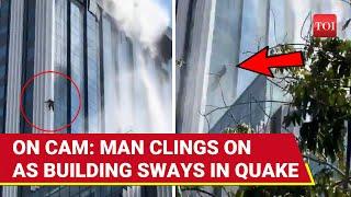 Bangkok Earthquake: Window Cleaner's TERRIFYING Survival Goes Viral; Clings To SWAYING High-Rise