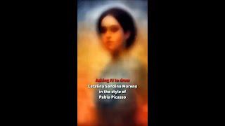 Asking AI to draw Catalina Sandino Morenoin the style of Pablo Picasso#shorts #PabloPicasso #Catali