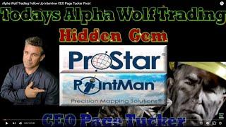 Alpha Wolf Trading  follow up With Page Tucker CEO Prostar Inc. Pointman Software symbol MAPPF