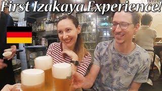 ドイツ人カップル！居酒屋で焼き鳥、わさび、梅干し！/ First Izakaya Experience in Tokyo!