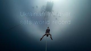 Ukrainian freediver sets world record!