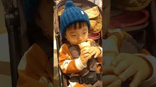 처음 먹어보는 아이스크림 #20개월아기 #baby #cute