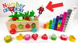 Numberblocks Learn Fruit Names, Count, and Sort Objects from Wooden  Educational Toy Garden for Kids