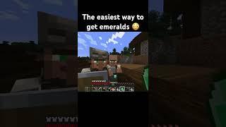 The easiest way to get emeralds  #minecraft #minecraftsurvival #shorts