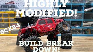 Build breakdown! Highly Modified Axial Scx24 Gladiator Build! Injora, Furitek, LGRP and more!