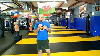 The fighters stance with coach Sky Rudloe