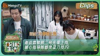 【精彩内容】《向往的生活7》谢依霖帮厨二号光荣上岗,暖心指导陈都灵菜刀技巧!  | Back to Field S7 clips丨MangoTV