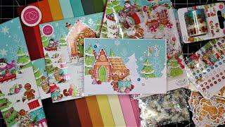 Craft Consortium "Candy Christmas" Collection Card Tutorial! Easy Decoupage Gingerbread Scene Card!