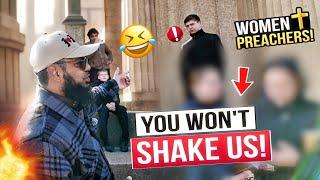 [EPIC DEBATE!!]WOMEN PREACHERS MEETS THE WRONG MUSLIM!! Amish Christians v/s Shaykh Uthman!