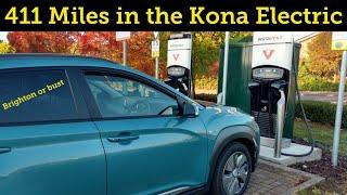 411 miles in the Kona Electric 64kWh - Norwich to Brighton and back