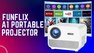 Funflix A1 Portable Smart Projector - Get this projector - Easy setup out of the box!